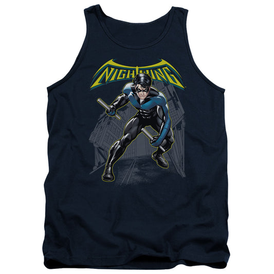 Batman Nightwing Mens Tank Top Shirt Navy Blue