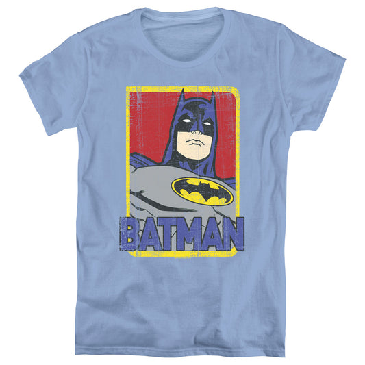 Batman Primary Womens T Shirt Carolina Blue