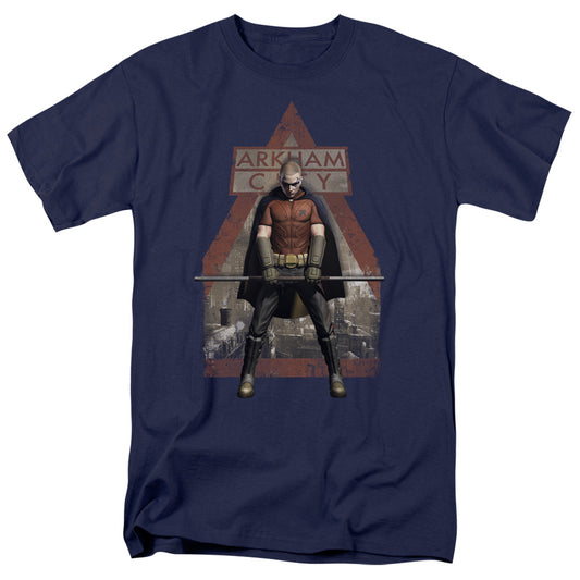 Batman Arkham City Arkham Robin Mens T Shirt Navy Blue