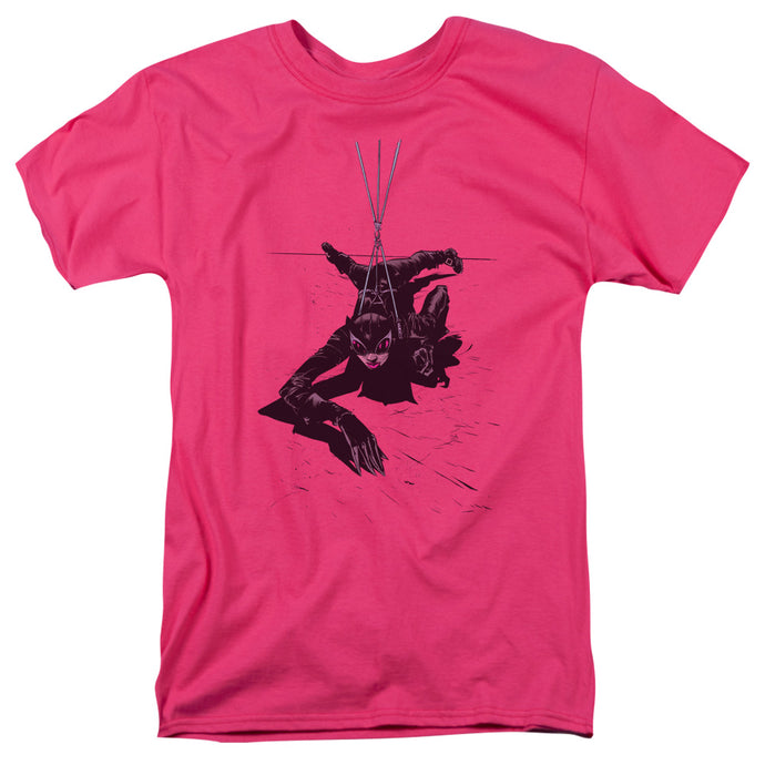 Batman Catwoman Rope Mens T Shirt Hot Pink