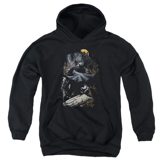 Batman Sweeping Cape Kids Youth Hoodie Black