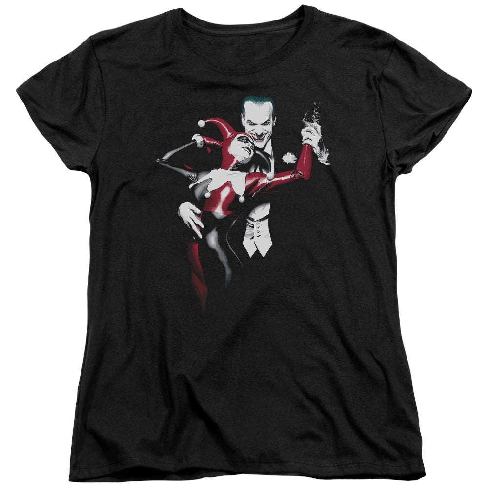 Batman Harley And Joker Womens T Shirt Black