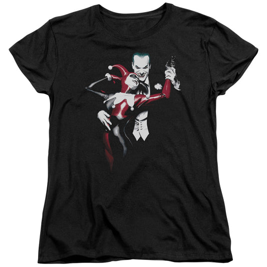 Batman Harley And Joker Womens T Shirt Black