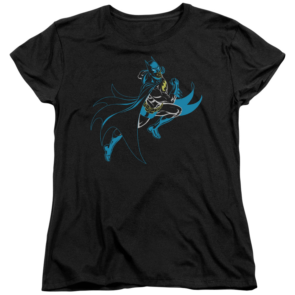 Batman Neon Batman Womens T Shirt Black