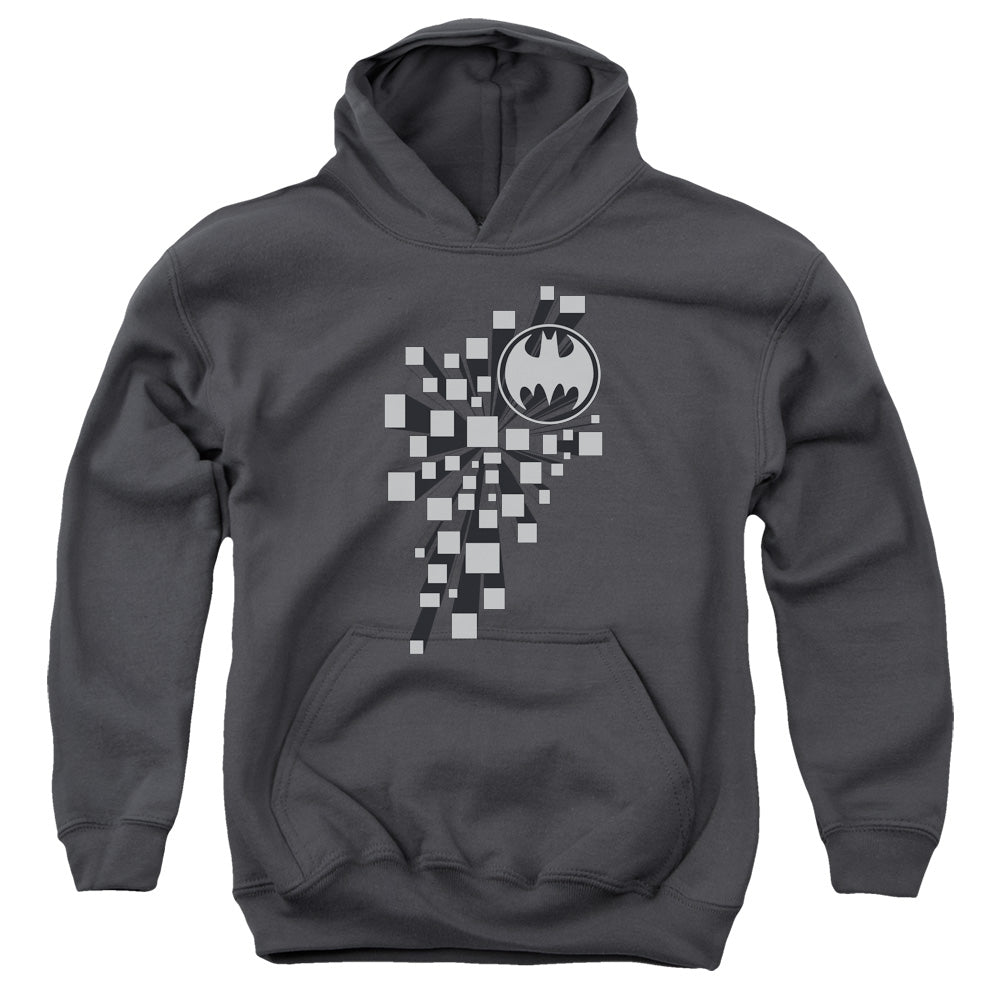 Batman Gotham 3d Kids Youth Hoodie Charcoal