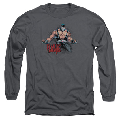 Batman Bane Flex Mens Long Sleeve Shirt Charcoal