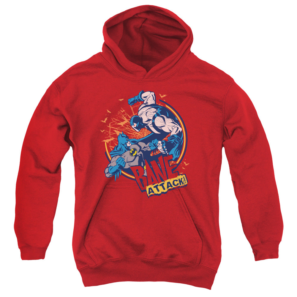 Batman Bane Atack! Kids Youth Hoodie Red