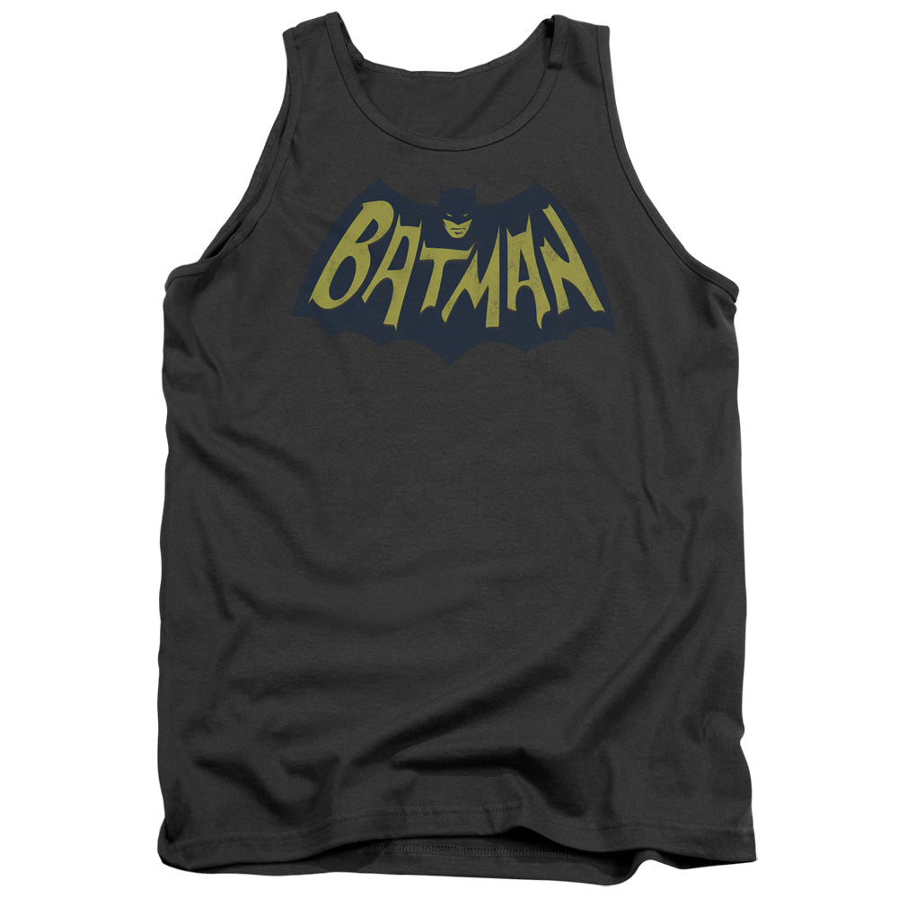 Batman Show Bat Logo Mens Tank Top Shirt Charcoal