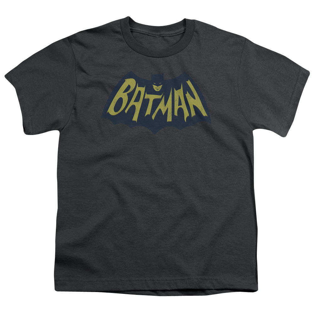 Batman Show Bat Logo Kids Youth T Shirt Charcoal
