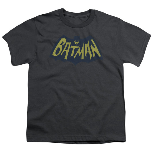 Batman Show Bat Logo Kids Youth T Shirt Charcoal