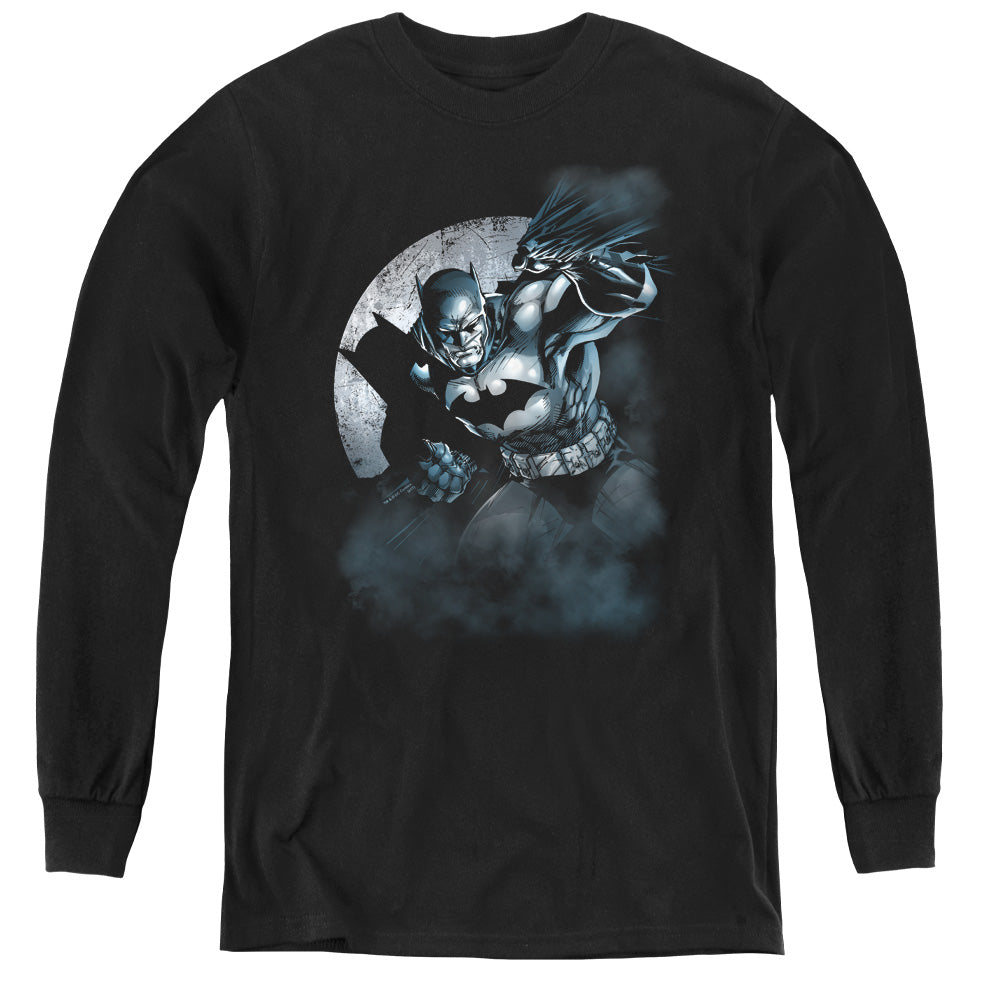Batman Batman Spotlight Long Sleeve Kids Youth T Shirt Black