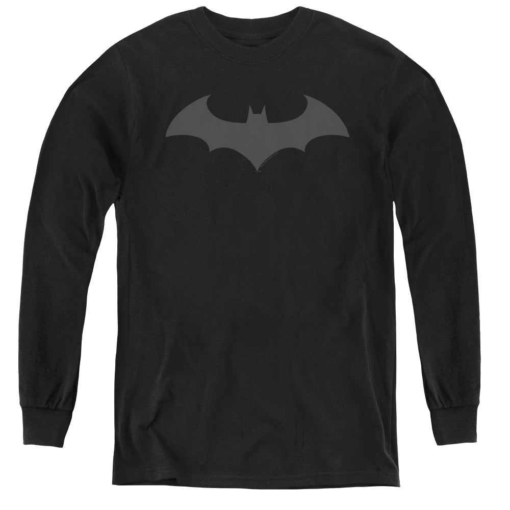 Batman Hush Logo Long Sleeve Kids Youth T Shirt Black
