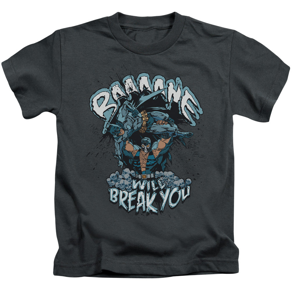 Batman Bane Will Break You Juvenile Kids Youth T Shirt Charcoal