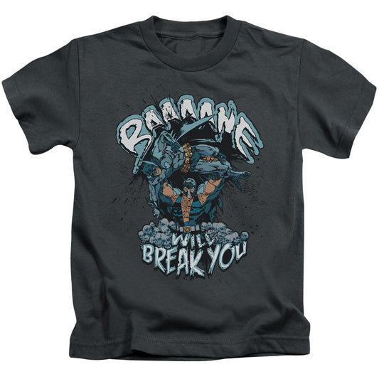 Batman Bane Will Break You Juvenile Kids Youth T Shirt Charcoal