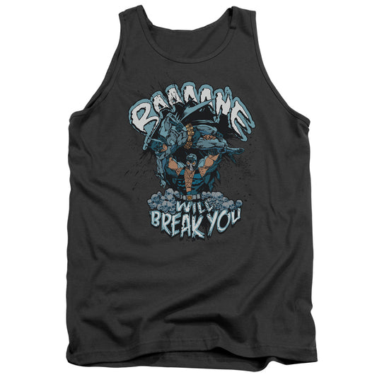 Batman Bane Will Break You Mens Tank Top Shirt Charcoal