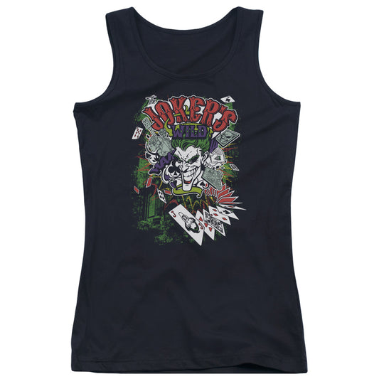 Batman Jokers Wild Womens Tank Top Shirt Black