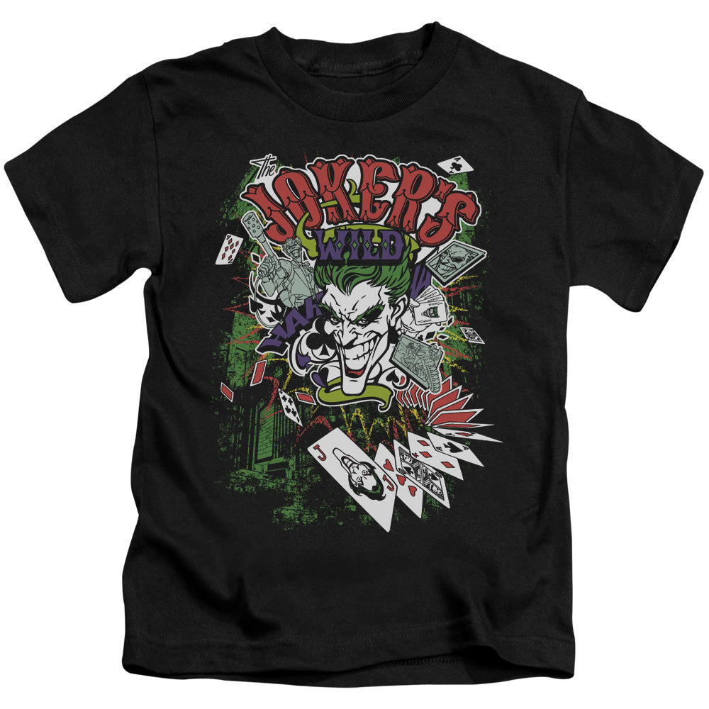Batman Jokers Wild Juvenile Kids Youth T Shirt Black