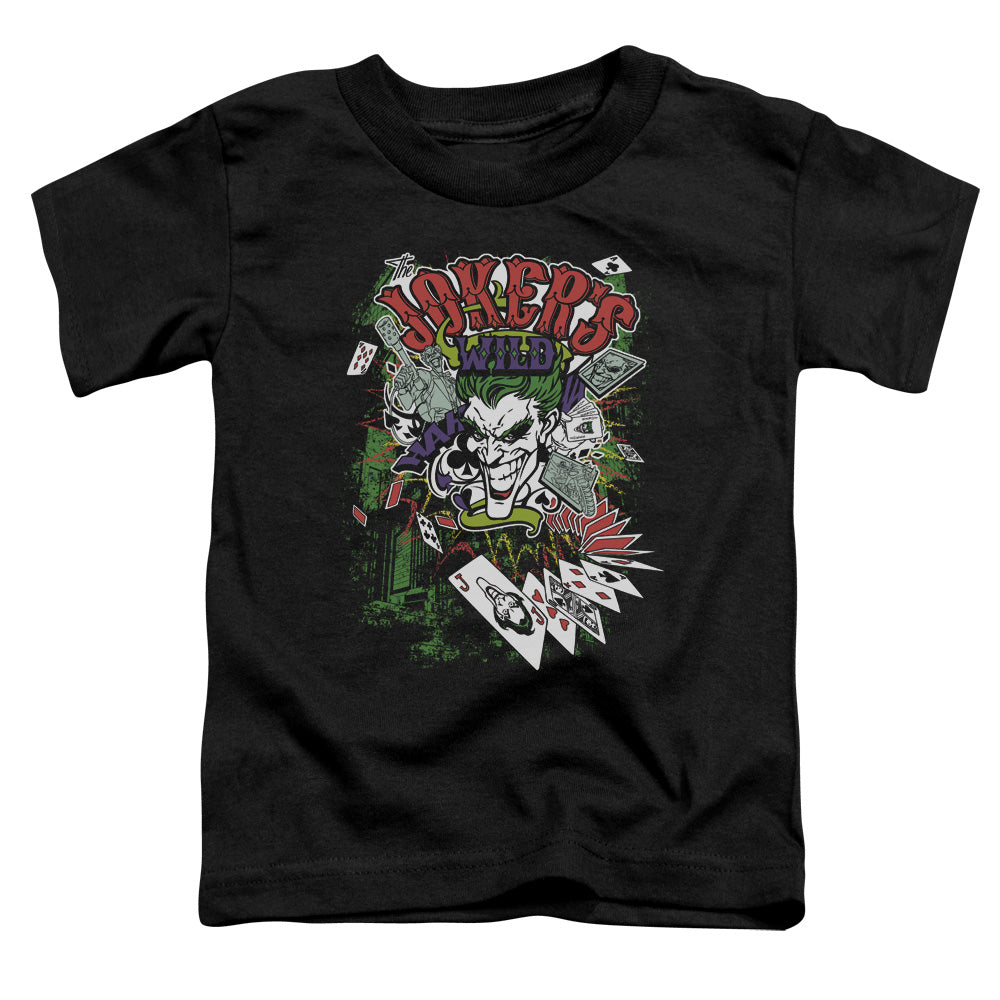 Batman Jokers Wild Toddler Kids Youth T Shirt Black