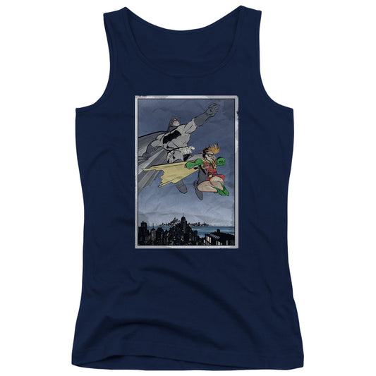 Batman Dkr Duo Womens Tank Top Shirt Navy Blue