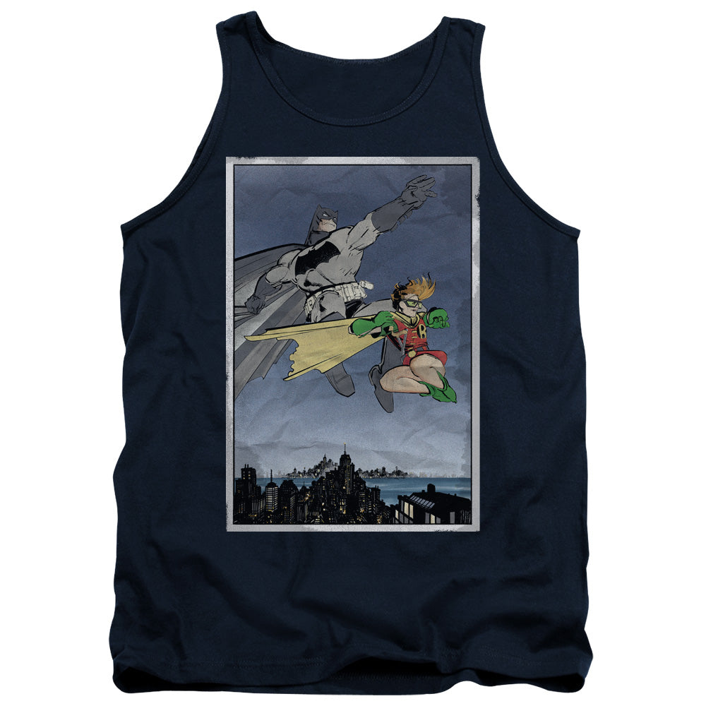 Batman Dkr Duo Mens Tank Top Shirt Navy Blue