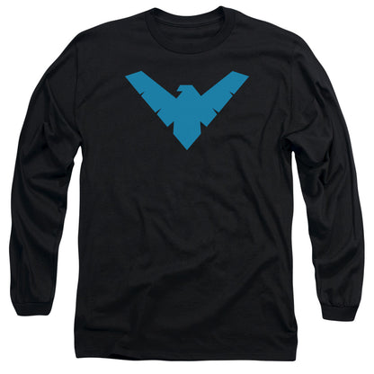Batman Nightwing Symbol Mens Long Sleeve Shirt Black