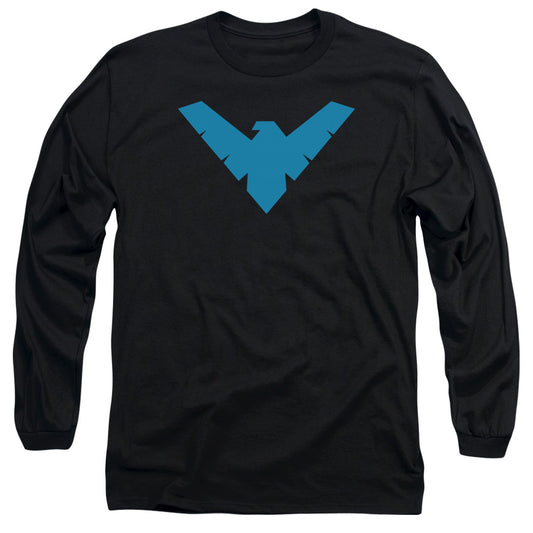 Batman Nightwing Symbol Mens Long Sleeve Shirt Black