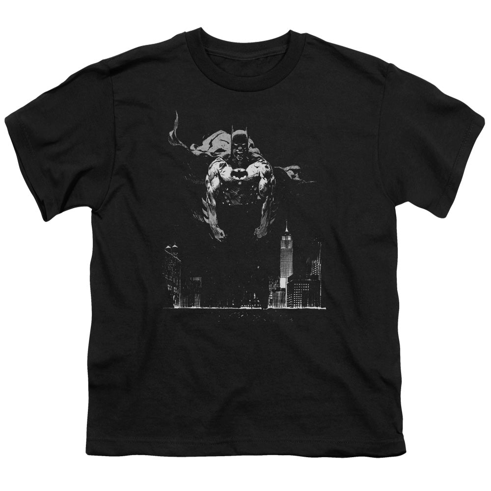 Batman Dirty City Kids Youth T Shirt Black