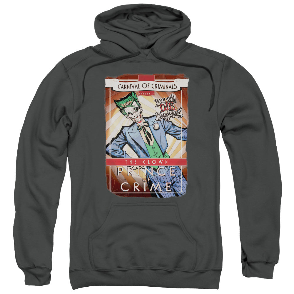 Batman Clown Prince Mens Hoodie Charcoal