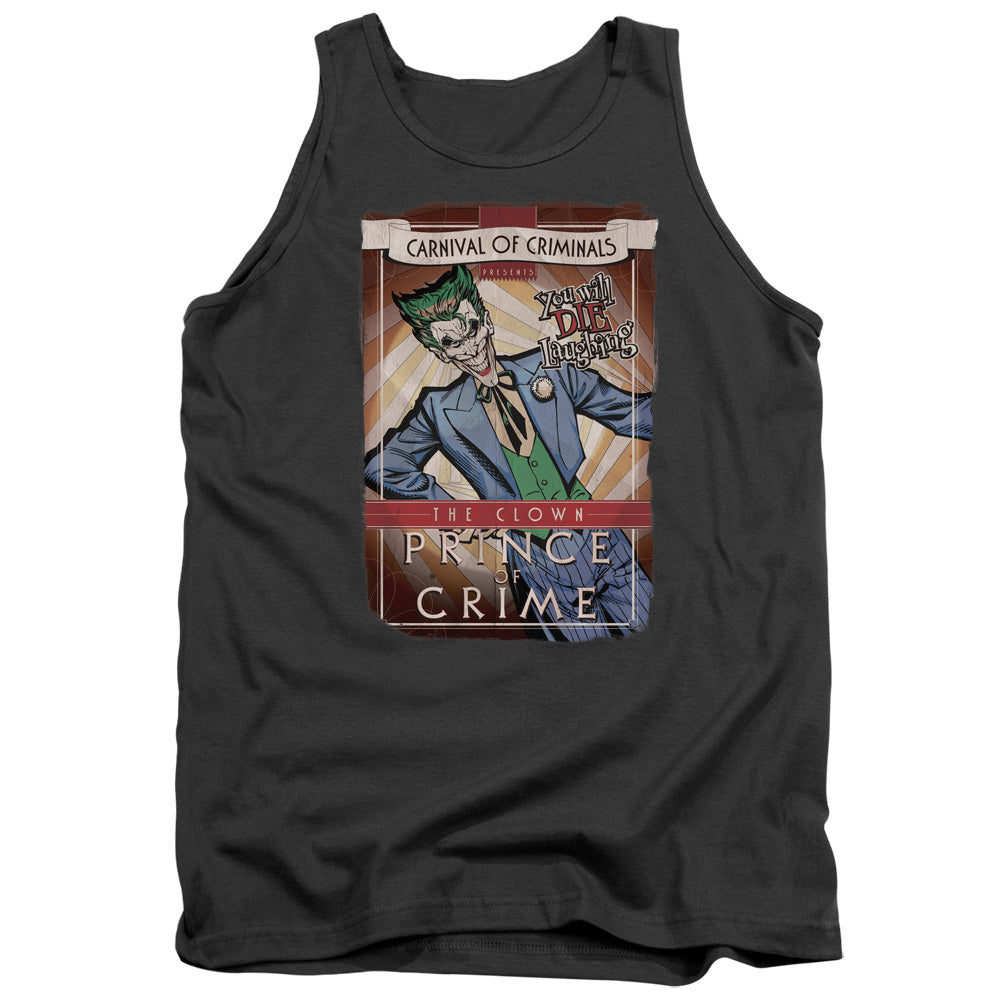 Batman Clown Prince Mens Tank Top Shirt Charcoal