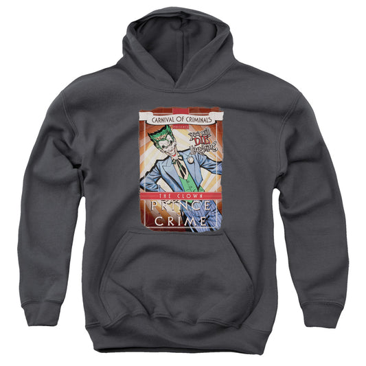 Batman Clown Prince Kids Youth Hoodie Charcoal