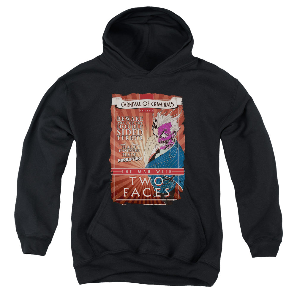 Batman Two Faces Kids Youth Hoodie Black