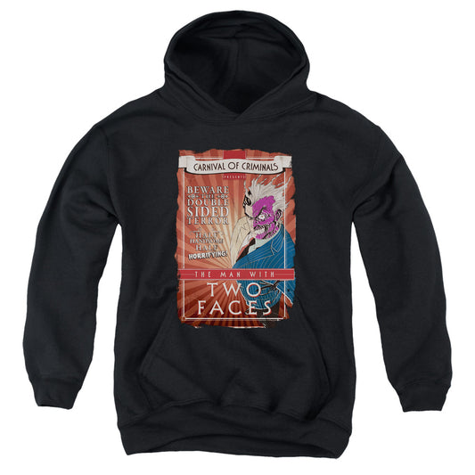Batman Two Faces Kids Youth Hoodie Black