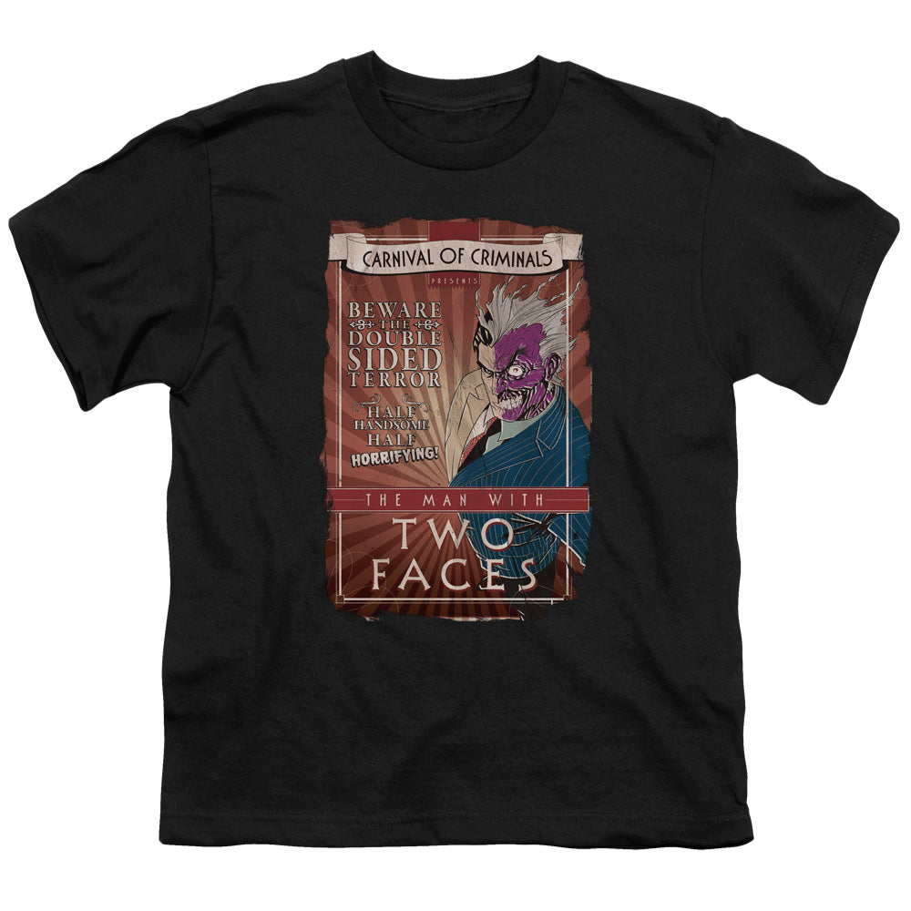 Batman Two Faces Kids Youth T Shirt Black