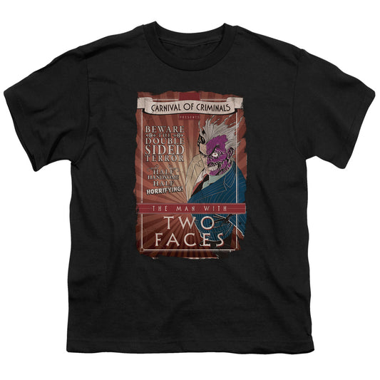 Batman Two Faces Kids Youth T Shirt Black