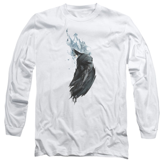 Batman Wash Mens Long Sleeve Shirt White