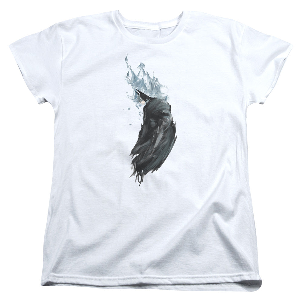 Batman Wash Womens T Shirt White