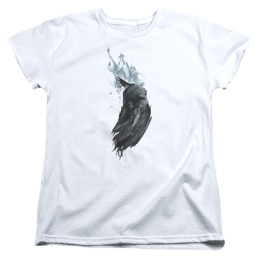 Batman Wash Womens T Shirt White