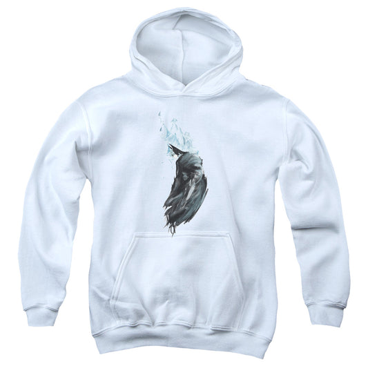 Batman Wash Kids Youth Hoodie White