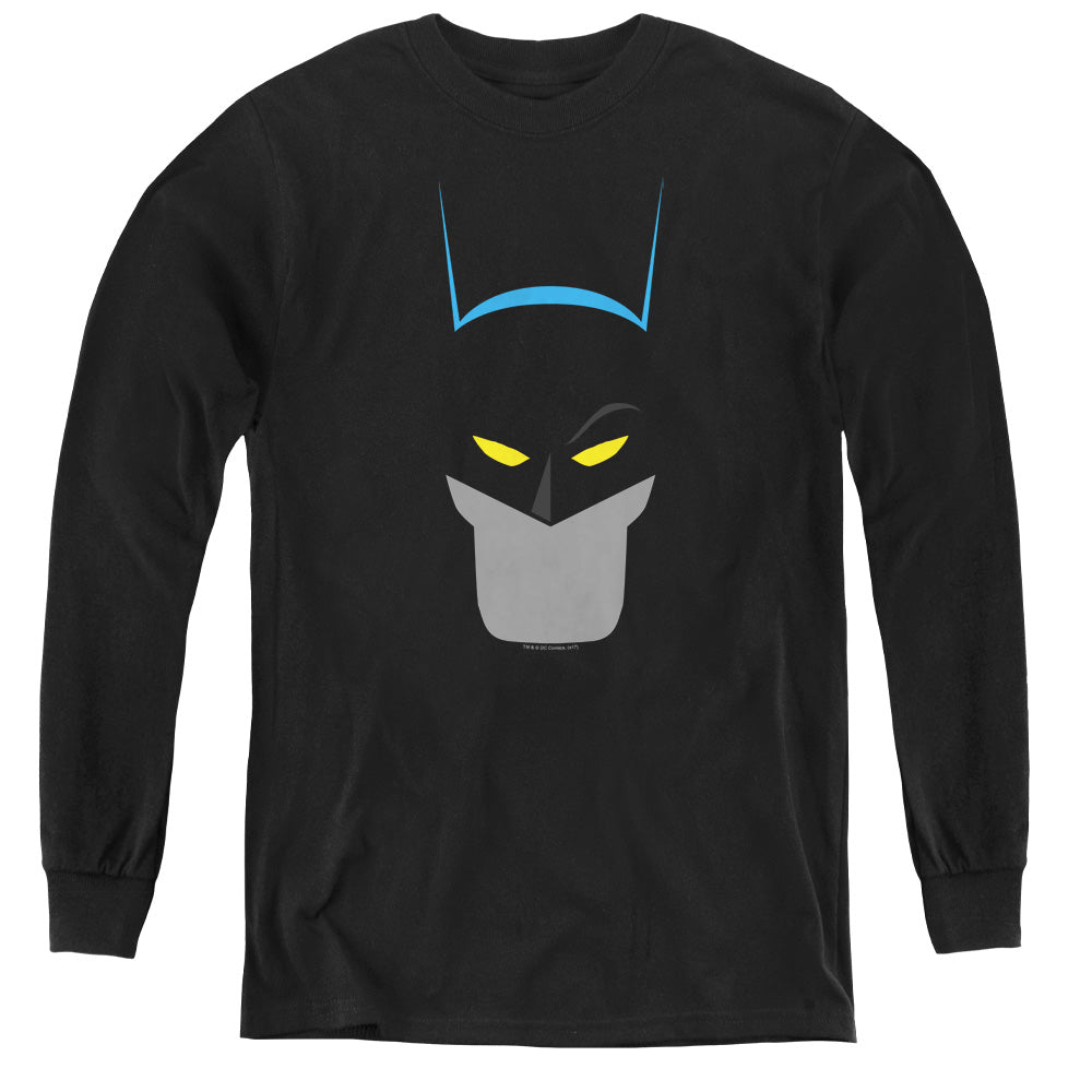 Batman Simplified Long Sleeve Kids Youth T Shirt Black