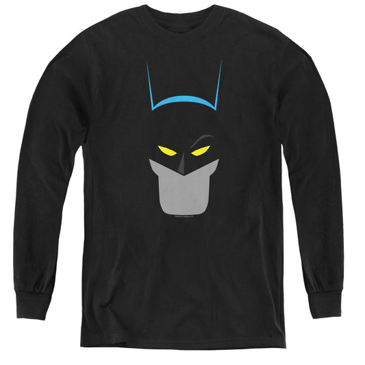 Batman Simplified Long Sleeve Kids Youth T Shirt Black