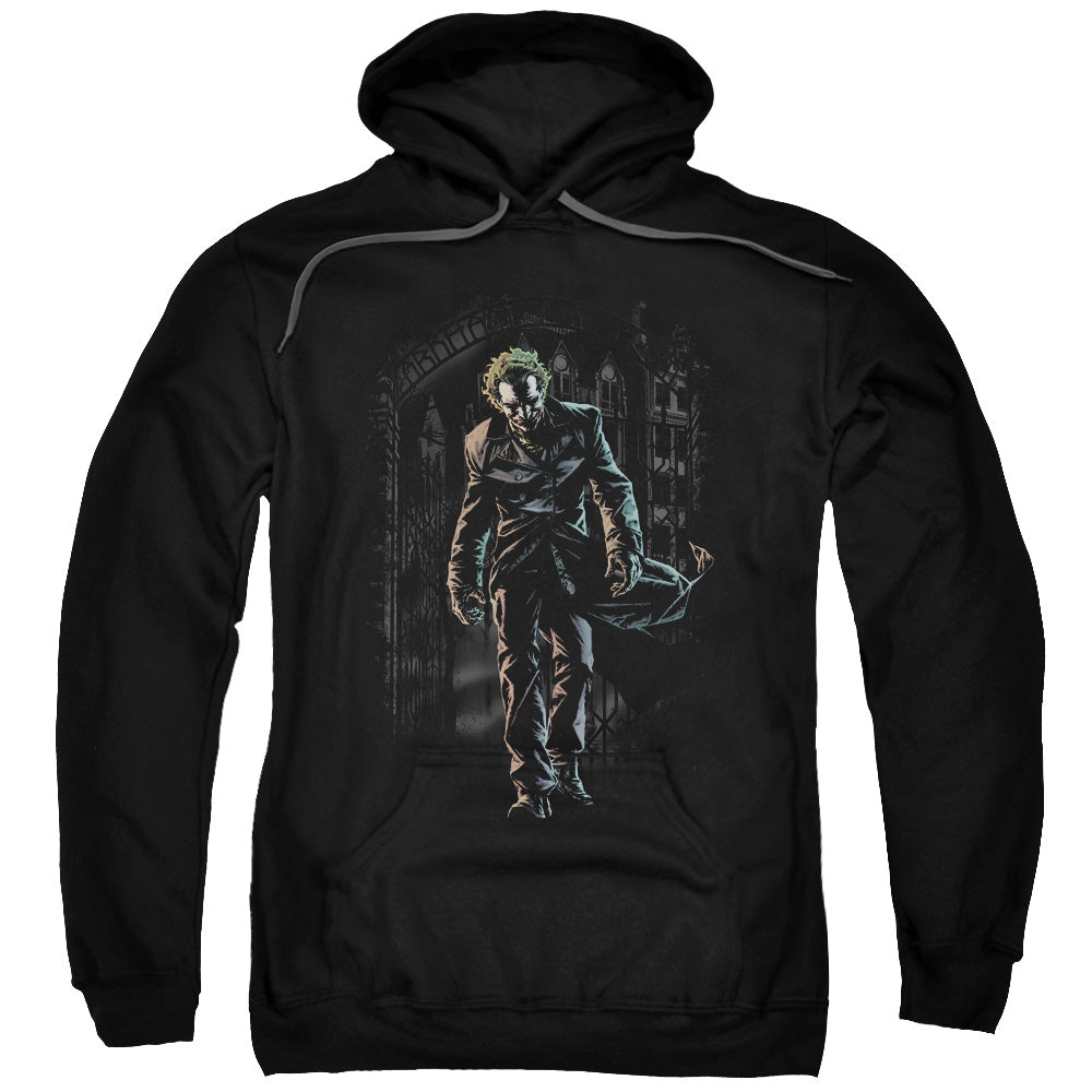 Batman Joker Leaves Arkham Mens Hoodie Black