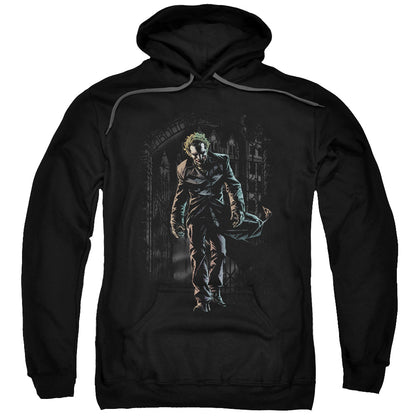 Batman Joker Leaves Arkham Mens Hoodie Black