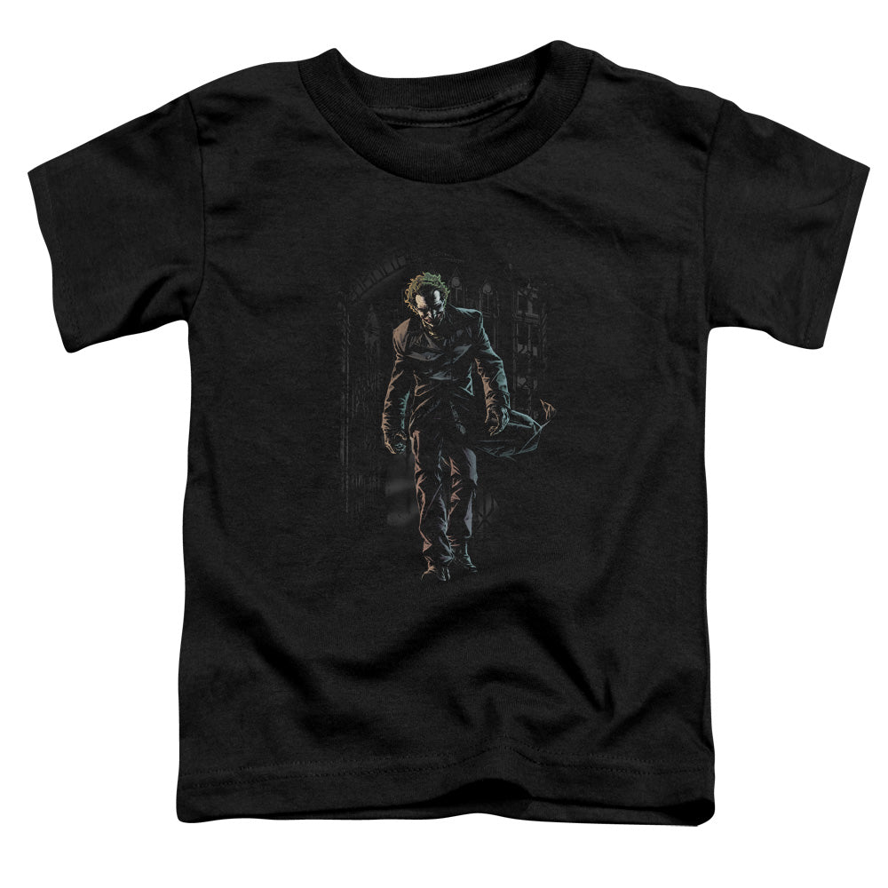 Batman Joker Leaves Arkham Toddler Kids Youth T Shirt Black