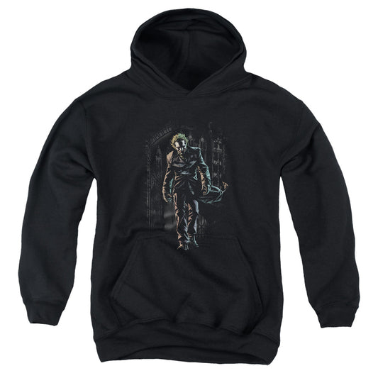 Batman Joker Leaves Arkham Kids Youth Hoodie Black