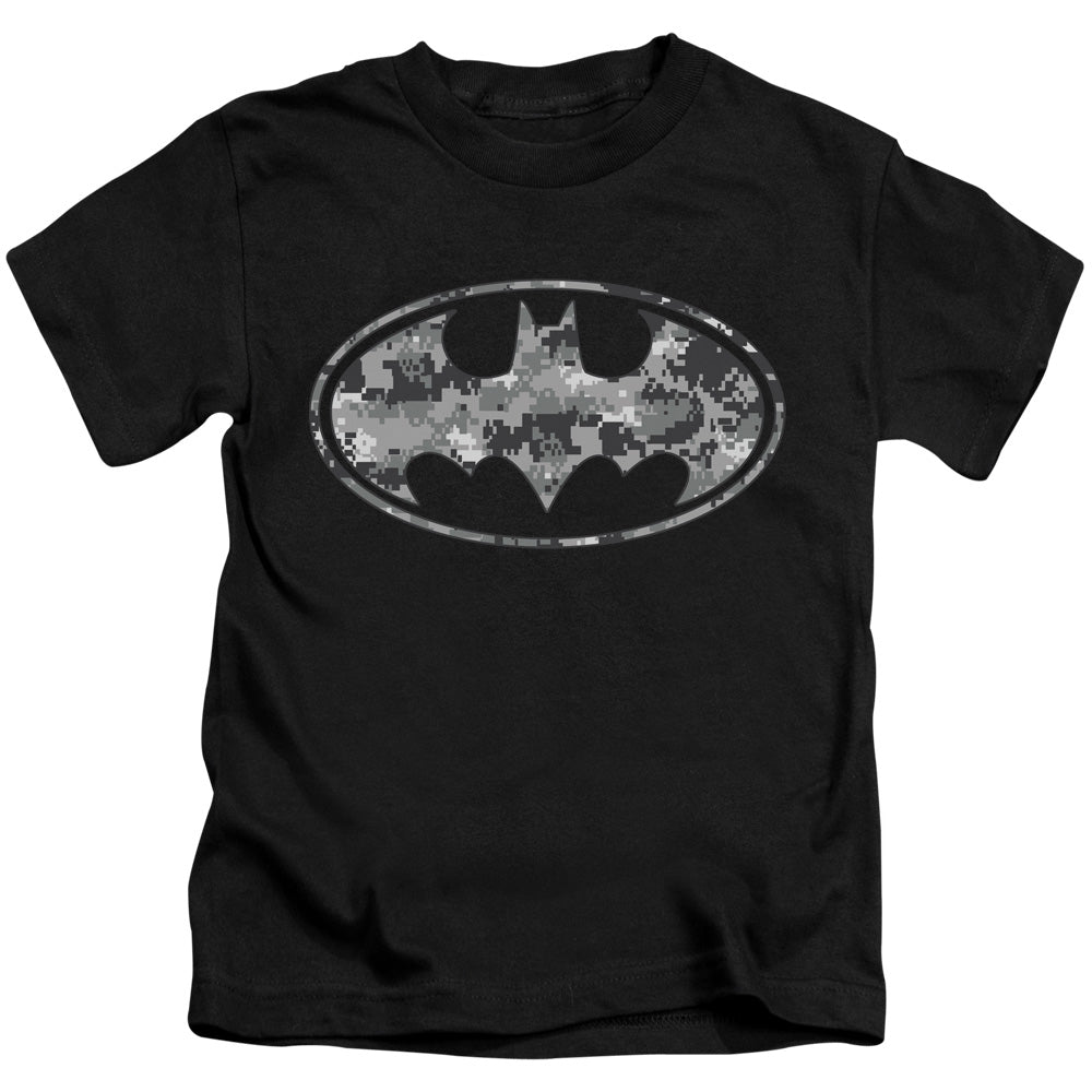 Batman Urban Camo Shield Juvenile Kids Youth T Shirt Black
