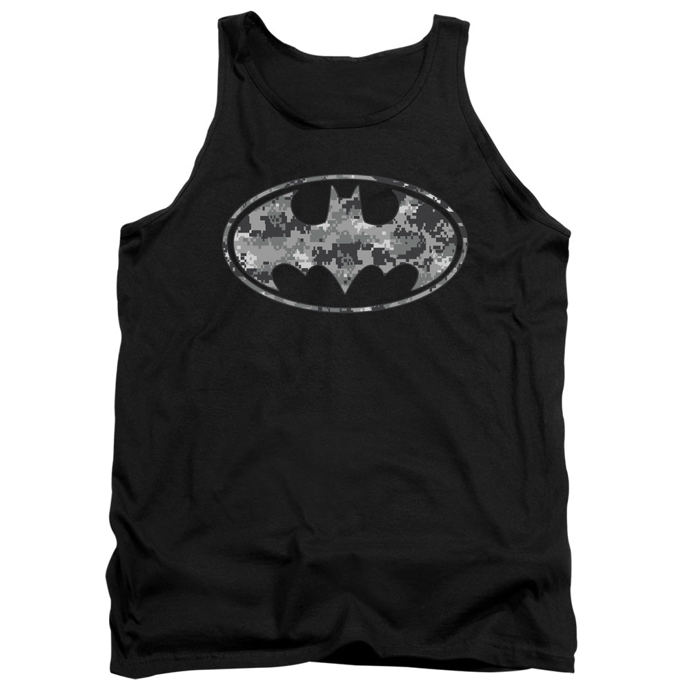 Batman Urban Camo Shield Mens Tank Top Shirt Black