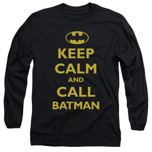 Batman Call Batman Mens Long Sleeve Shirt Black