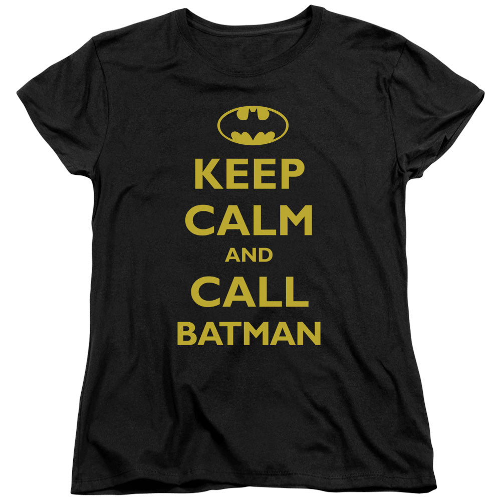 Batman Call Batman Womens T Shirt Black