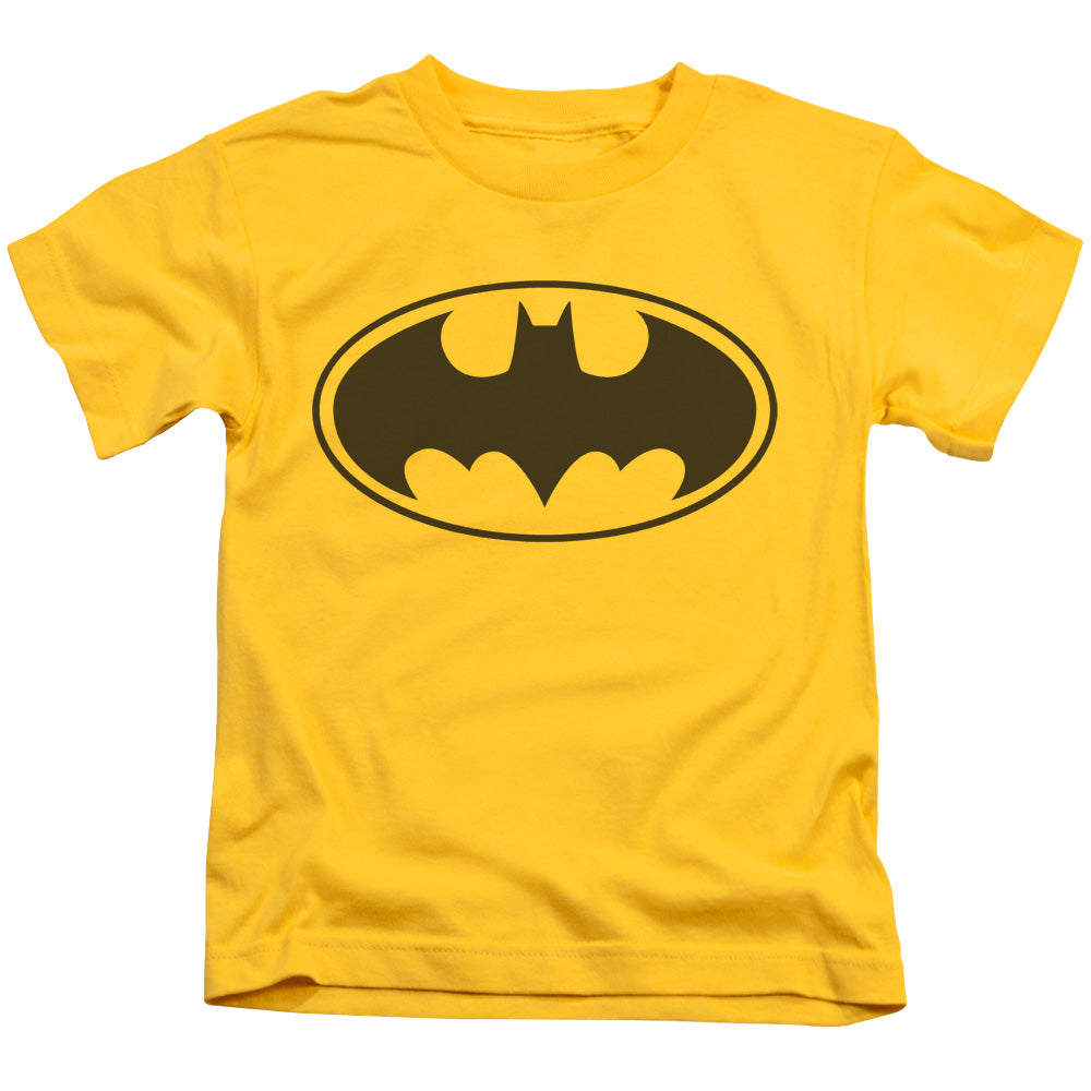 Batman Black Bat Juvenile Kids Youth T Shirt Yellow