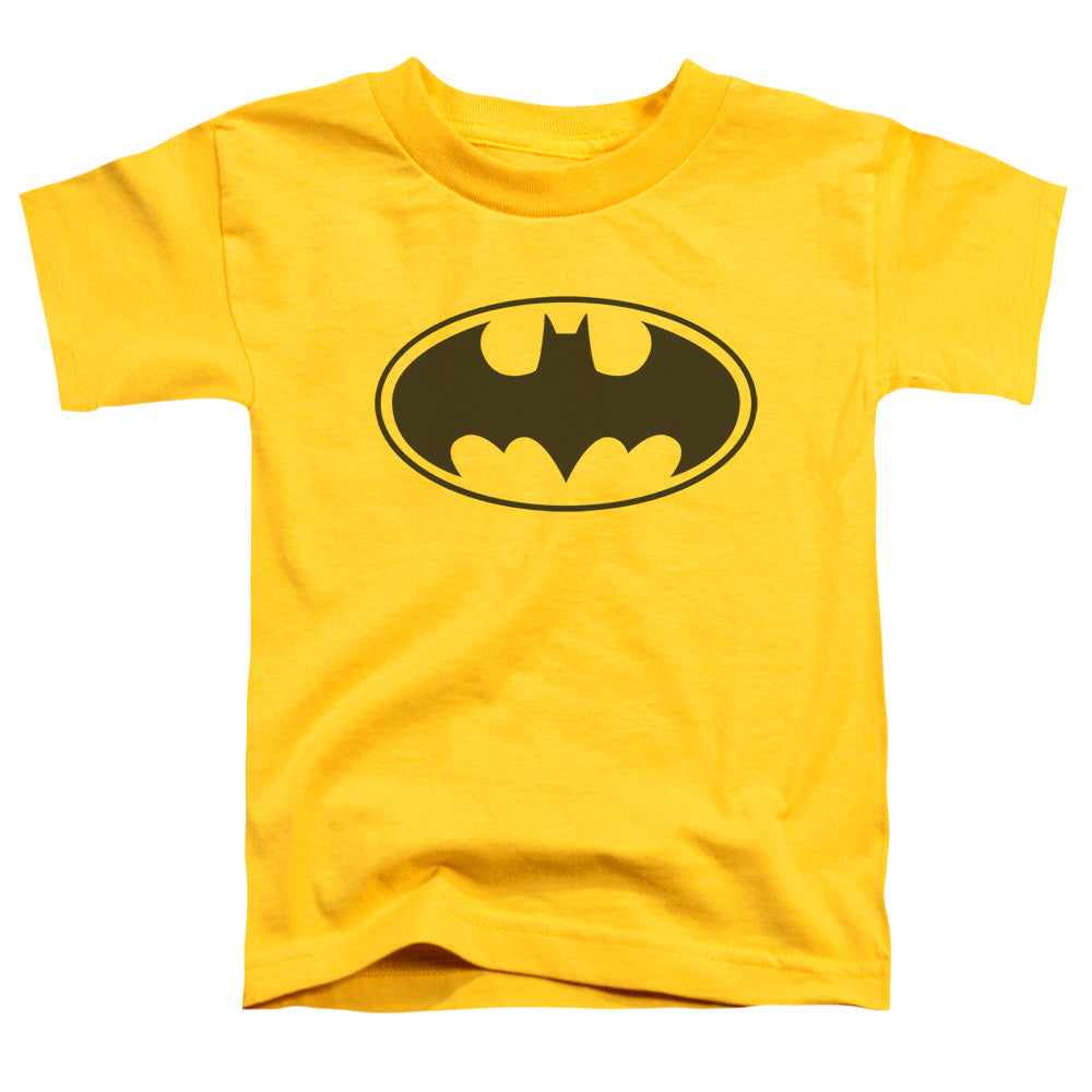Batman Black Bat Toddler Kids Youth T Shirt Yellow